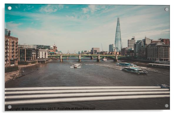 Over the Thames Acrylic by Shane Hopkins