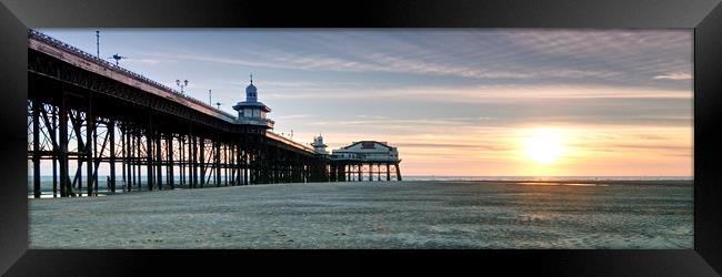North Pier Sunset Framed Print by Carl Blackburn