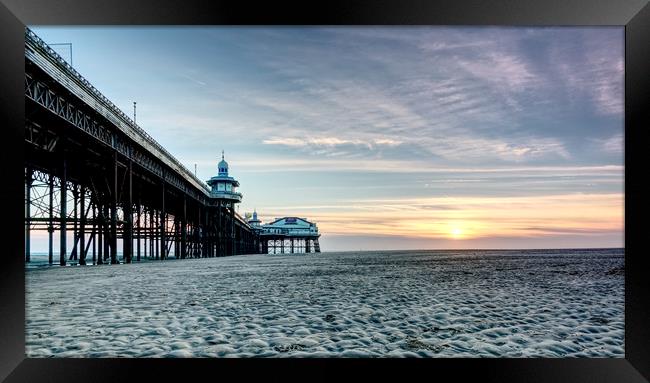 North Pier Sunset Framed Print by Carl Blackburn