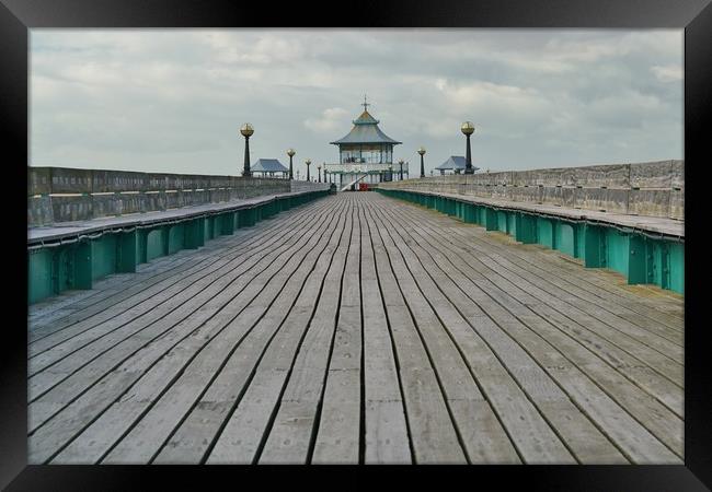 Clevedon Pier Framed Print by John Iddles