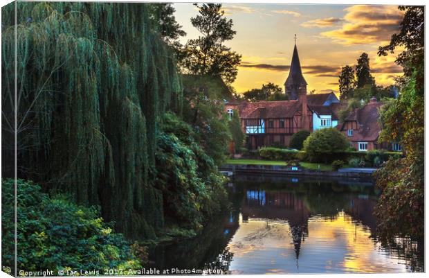 Early Evening Whitchurch on Thames Canvas Print by Ian Lewis