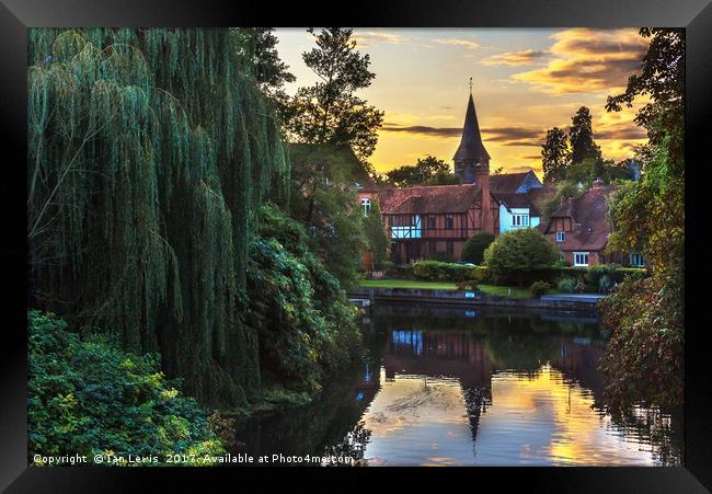 Early Evening Whitchurch on Thames Framed Print by Ian Lewis