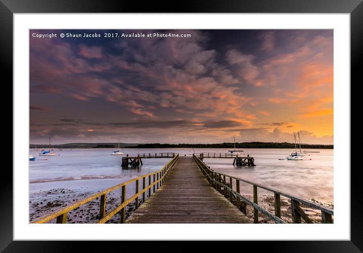 Looking down Lake pier  Framed Mounted Print by Shaun Jacobs