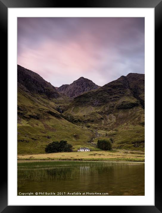Achnambeithach Cottage Sunrise Framed Mounted Print by Phil Buckle