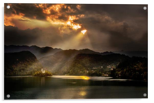 Lake Bled Acrylic by Ceri Jones