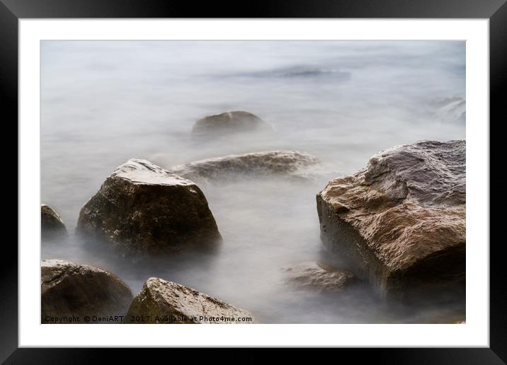 Stones Framed Mounted Print by DeniART 