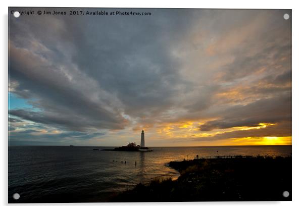 Daybreak at St Mary's Island 2 Acrylic by Jim Jones