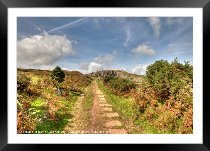 The old railway track leading up to Stowes Hill Framed Mounted Print by Rosie Spooner