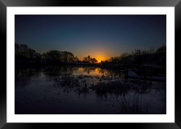 Dawn at the Pond Framed Mounted Print by Chantal Cooper
