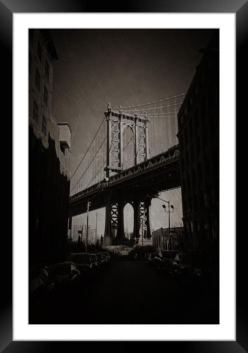 Manhattan Bridge, Iconic. Framed Mounted Print by Toon Photography