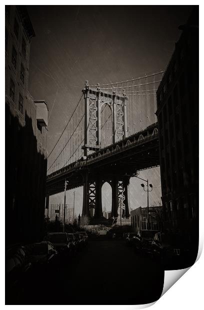 Manhattan Bridge, Iconic. Print by Toon Photography