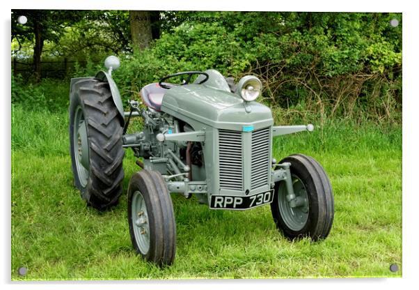 A Vintage Ferguson Tractor Acrylic by Andrew Harker