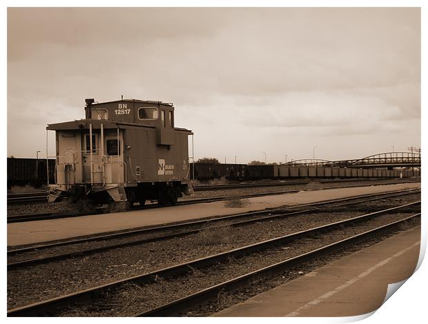 Caboose Print by Patti Barrett