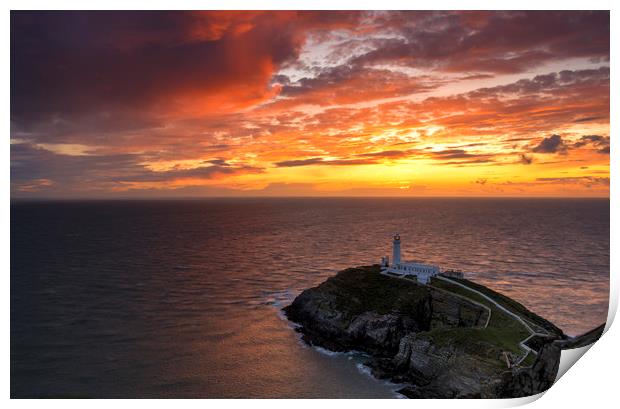 South Stack Lighthouse Print by David Oxtaby  ARPS
