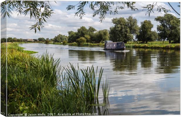 Outskirts of Ely on the River Great Ouse Canvas Print by Jason Wells