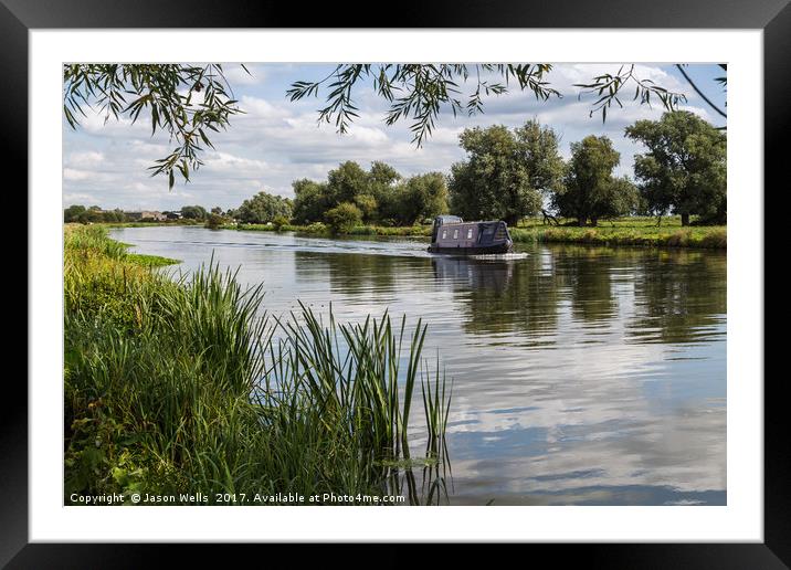Outskirts of Ely on the River Great Ouse Framed Mounted Print by Jason Wells