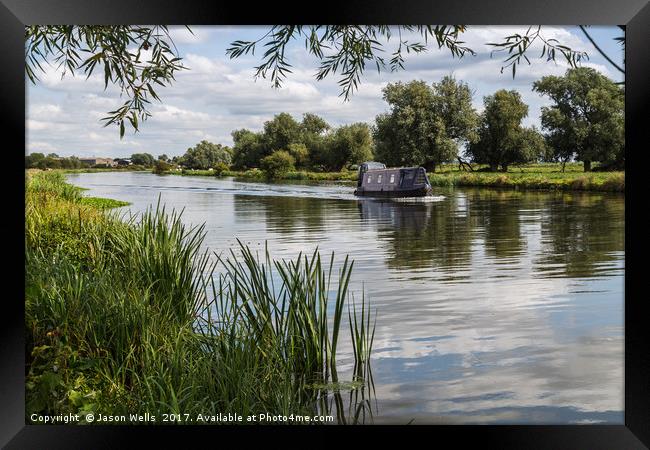 Outskirts of Ely on the River Great Ouse Framed Print by Jason Wells