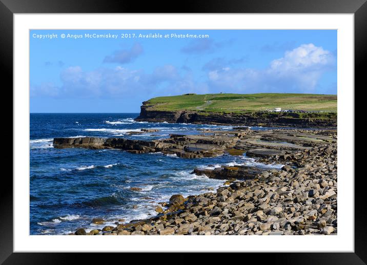 Rocky beach Downpatrick Head, County Mayo, Ireland Framed Mounted Print by Angus McComiskey