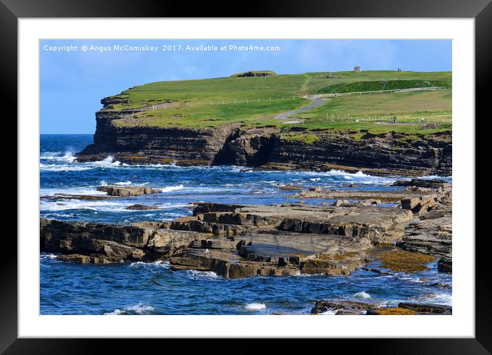 Downpatrick Head, County Mayo, Ireland Framed Mounted Print by Angus McComiskey