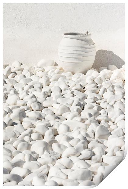 White Urn Print by Michael Houghton