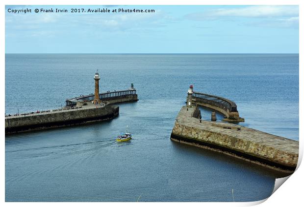 Whitby Harbour Print by Frank Irwin