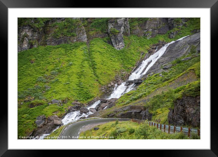small waterfall in the area of the likholefossen w Framed Mounted Print by Chris Willemsen