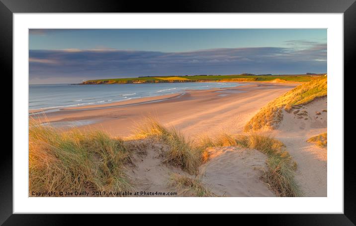 Golden Hour on Lunanbay Beach Framed Mounted Print by Joe Dailly