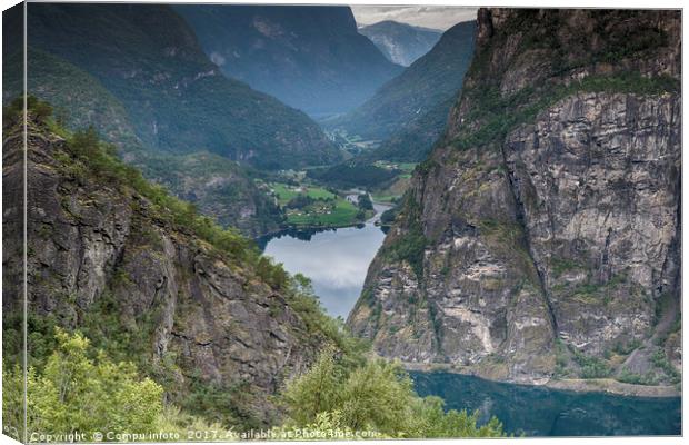 viewpoint aurland valley Canvas Print by Chris Willemsen