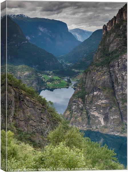 viewpoint aurland valley Canvas Print by Chris Willemsen