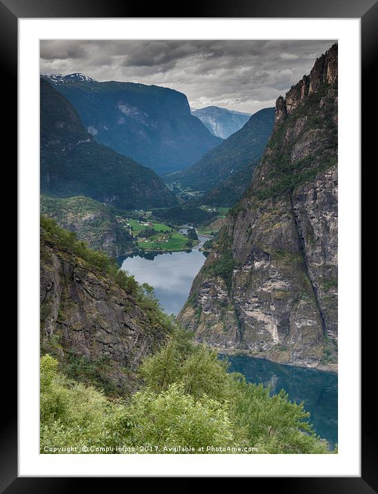 viewpoint aurland valley Framed Mounted Print by Chris Willemsen