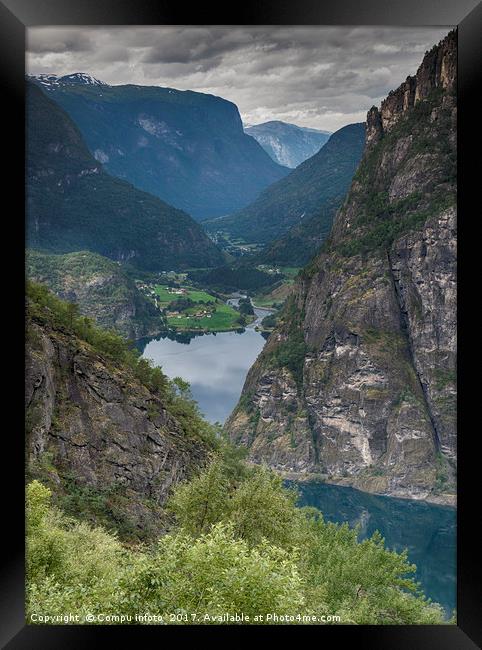 viewpoint aurland valley Framed Print by Chris Willemsen