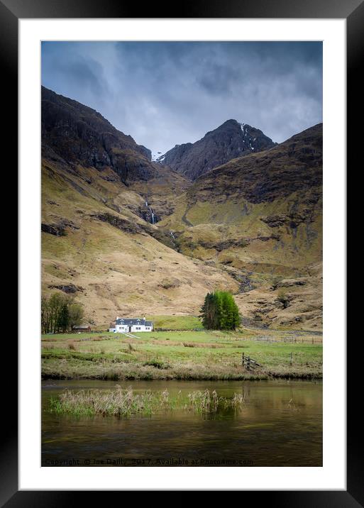 Loch Achtriochtan,  Achnambeithach Cottage , Glenc Framed Mounted Print by Joe Dailly
