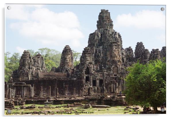 Bayon temple, Cambodia Acrylic by Hannah Hopton