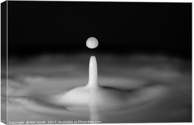 "Fluid Ripples: Captivating Monochrome Waterdrop" Canvas Print by Mel RJ Smith