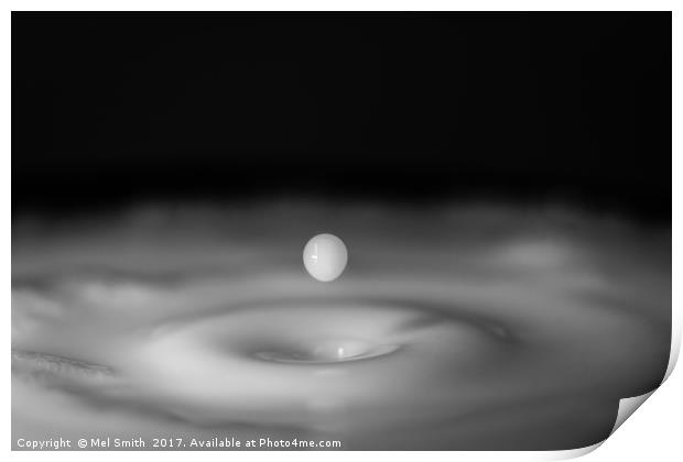 "Ethereal Ripples: A Captivating Water Droplet" Print by Mel RJ Smith