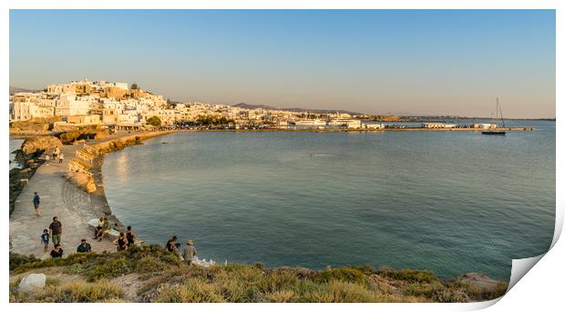 Sun Setting on Chora Town Print by Naylor's Photography