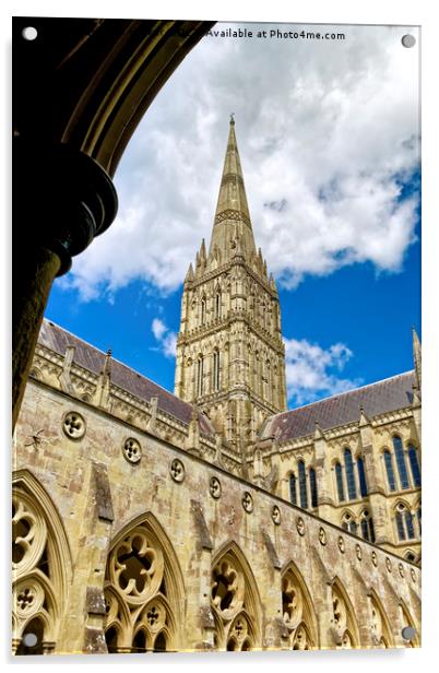 Salisbury Cathedral, Wiltshire, United Kingdom Acrylic by Andrew Harker