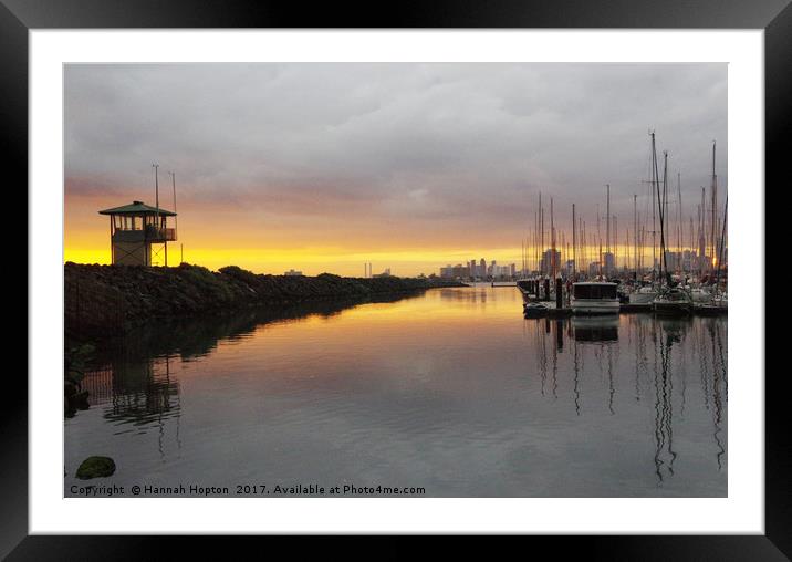 Sunset at St.Kilda, Melbourne Framed Mounted Print by Hannah Hopton