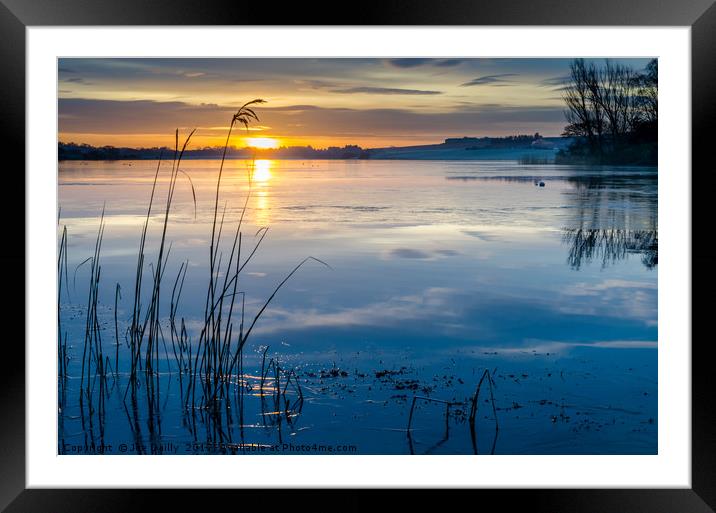 Peaceful Rescobie Loch Sunrise Framed Mounted Print by Joe Dailly