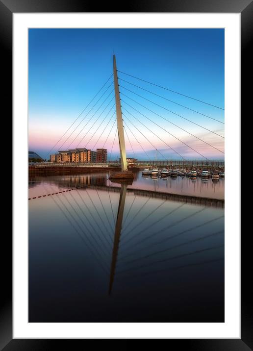 Swansea Millennium bridge  Framed Mounted Print by Leighton Collins