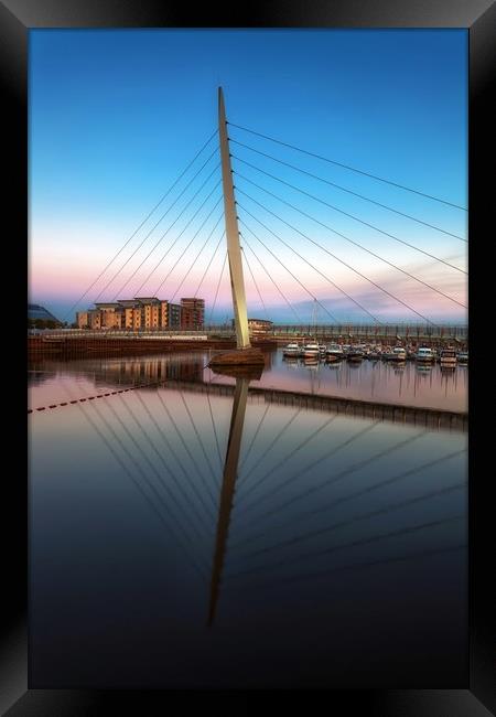 Swansea Millennium bridge  Framed Print by Leighton Collins