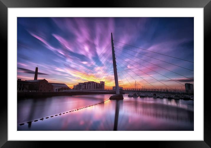 Early morning on the River Tawe Framed Mounted Print by Leighton Collins