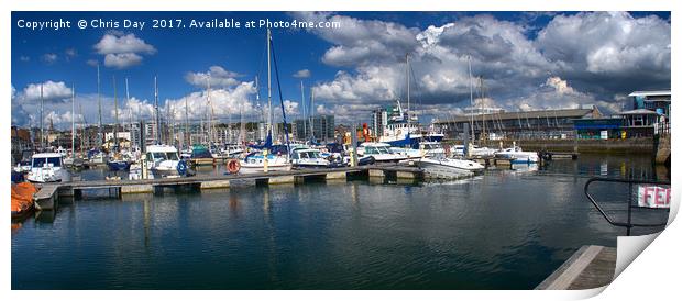 Sutton Harbour Plymouth Print by Chris Day