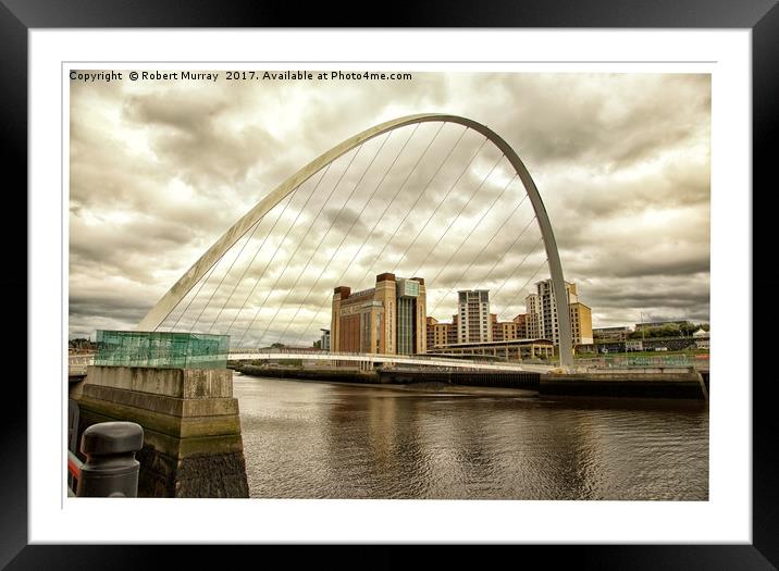 The Millenium Bridge - Newcastle Framed Mounted Print by Robert Murray