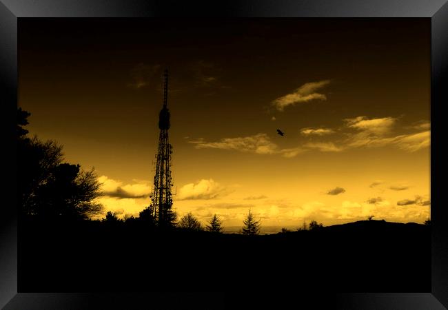 Wrekin Transmitter Framed Print by simon alun hark