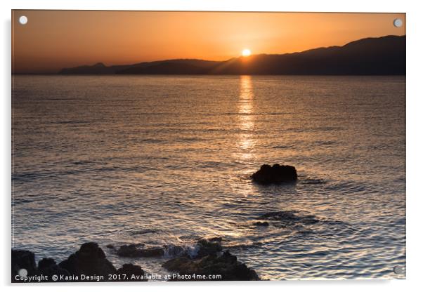 Sunrise over Mirabello Bay Acrylic by Kasia Design
