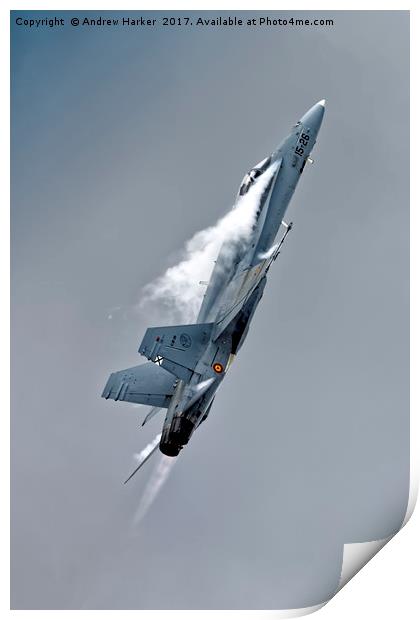 McDonnell Douglas EF-18M Hornet Print by Andrew Harker