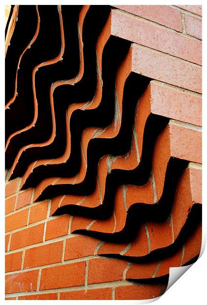 Twist in Bricks Print by Christine Lake