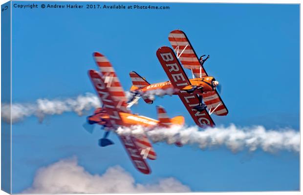 The Breitling Wingwalkers Canvas Print by Andrew Harker