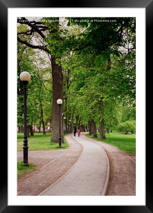 Walking At The Kadriorg Park Framed Mounted Print by Jukka Heinovirta